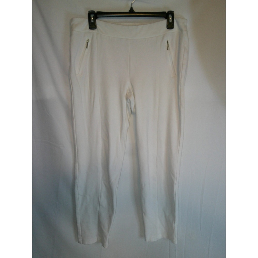 Soho Apparel Ltd White Women's Pants with Zipper Pockets Size L‎
